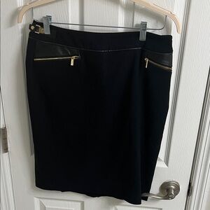 Black Calvin Klein Skirt with Gold Hardware! Size 10!